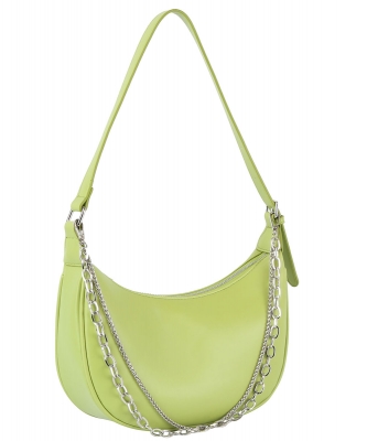 Fashion Chain Link Hobo Shoulder Bag GLE-0138 LIME